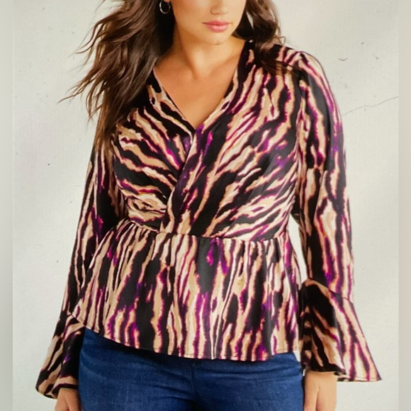 sofia by sofia vergara Tops - Sofia Vergara Zebra Print Blouse